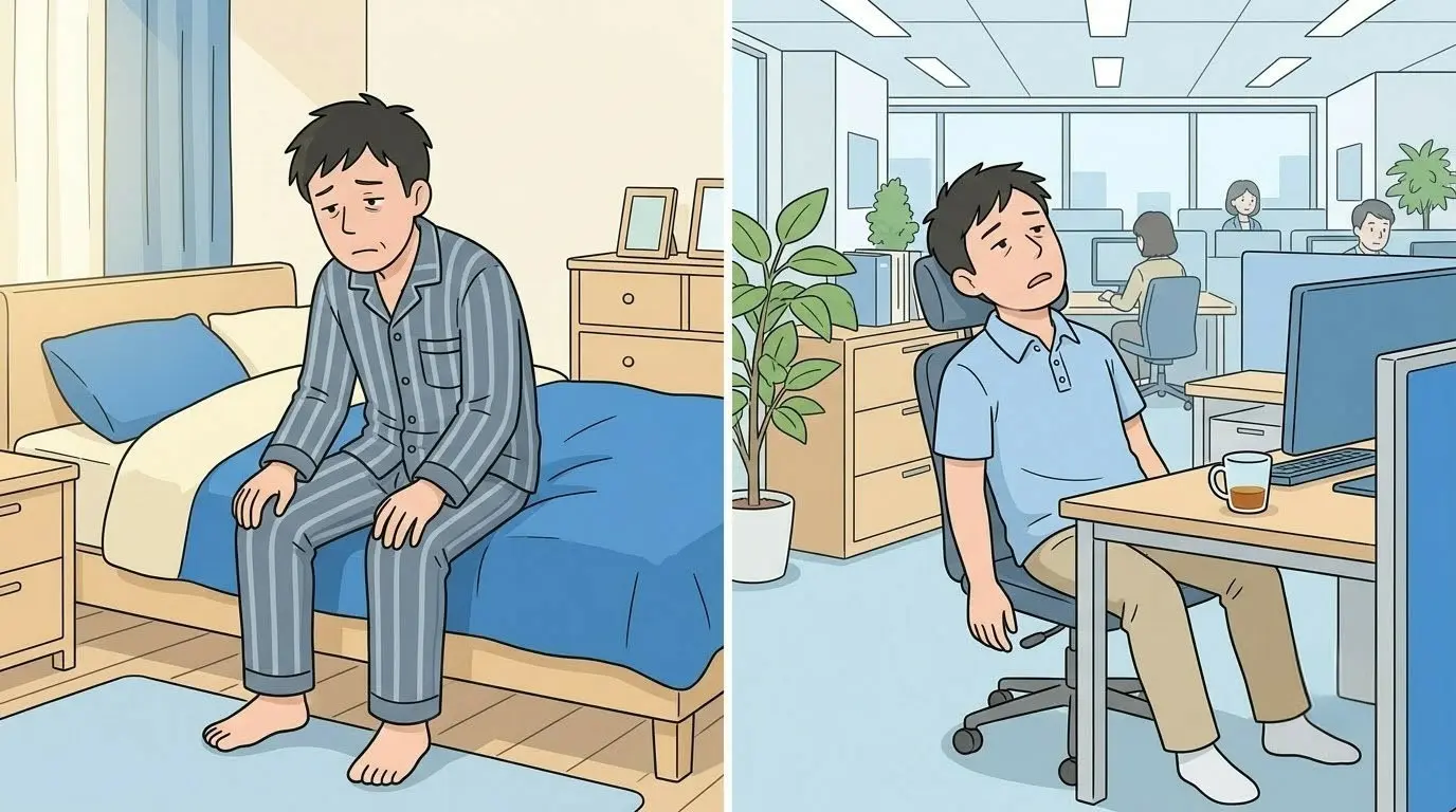 しっかり休んでも抜けない全身のだるさ・倦怠感の症状イメージ