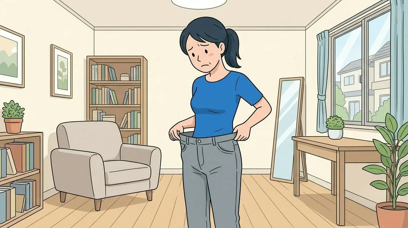 食べているのに急激に体重が減ってきた体重減少の症状イメージ