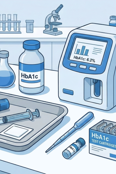 立川市の糖尿病、HbA1c測定器