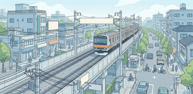 立川から日野方面へ走る中央線