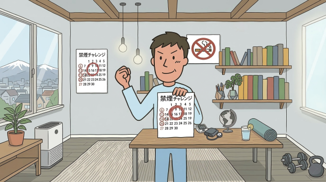 禁煙に成功した男性