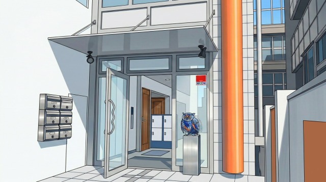 立川市のたもり内科クリニックHMビル入口